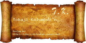 Tokaji Kolumbán névjegykártya